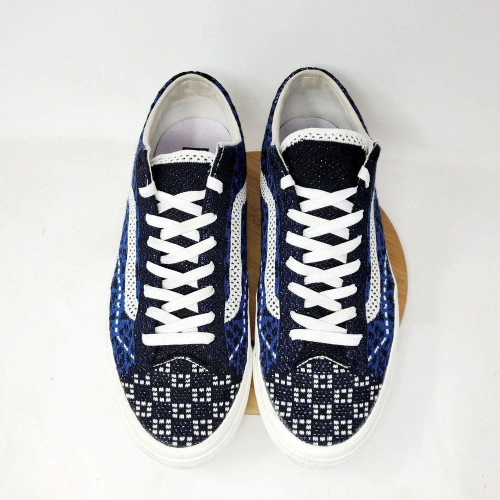 Vans Premium Old Skool Knit 36 Shoes Mens 13 Blue Lace Up Skate Sneaker